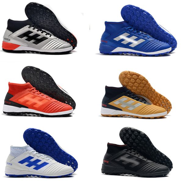 

predator tango 19.3 tf ic indoor outdoor paul pogba pp turf high ankle 19 mens soccer shoes football boots cleats, Black