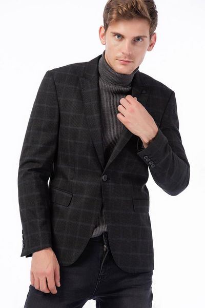 

dewberry male plaid coffee jacket-1010001c9023, Black;brown
