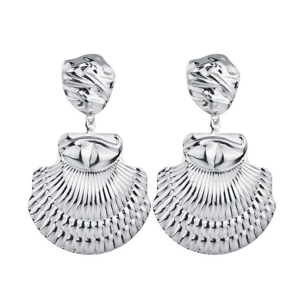 

accessories exaggeration alloy shell earrings woman concise irregular earring, Golden