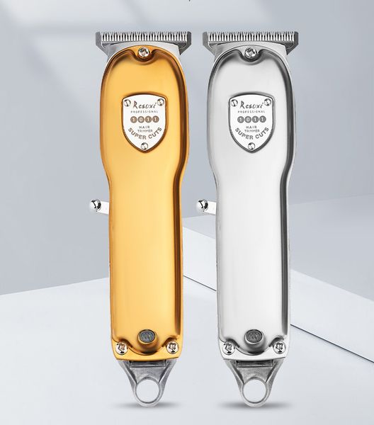 

full metal support charge and plug high-power mini hair clipper retro oil head electric shears push carving push white small fader