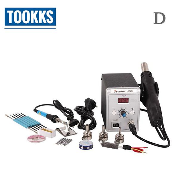 

700w 858d soldering station air gun bga rework station iron welding machine with bga soldering accesories tool set