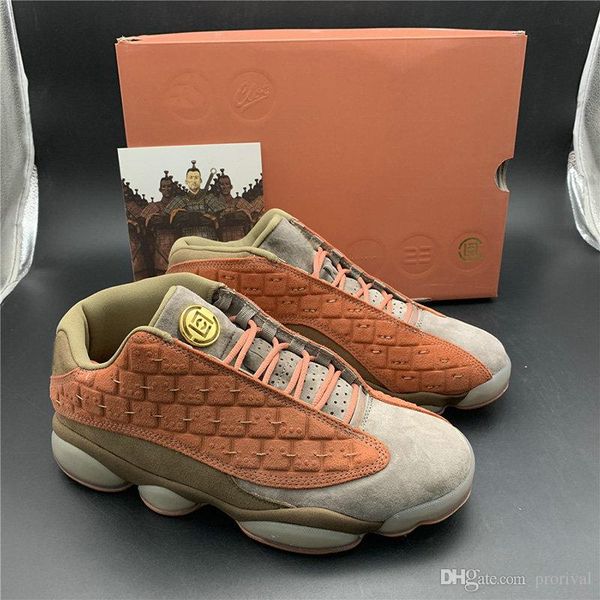 

2019 clot x 13s low terracotta warriors basketball shoes for men new released 13 mens designer athletic sports sneakers with box at3102-200
