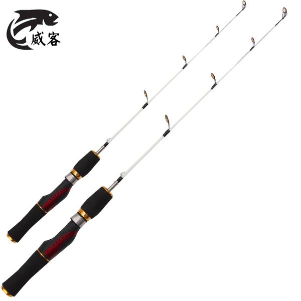 

portable mini60/80cm carbon fiber fishing rod winter fishing tackle ultralight stitching 2 section ice pole