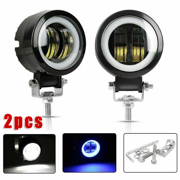 

2pcs dc 12v car motorcycle off-road round led driving work spot light fog lamp ip68 car motorcycle off-road suv led headlight