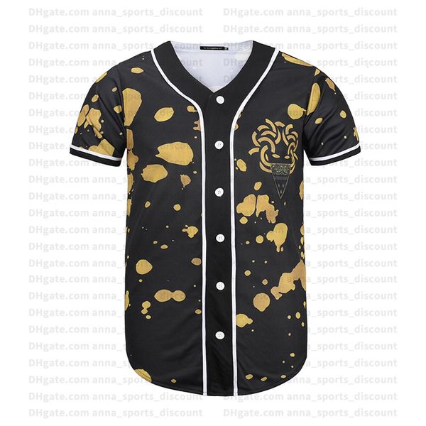 

2020 new baseball uniform personalized 3d splash ink printed short sleeve customized series comfortable and loose breathable t-shirt, Blue;black