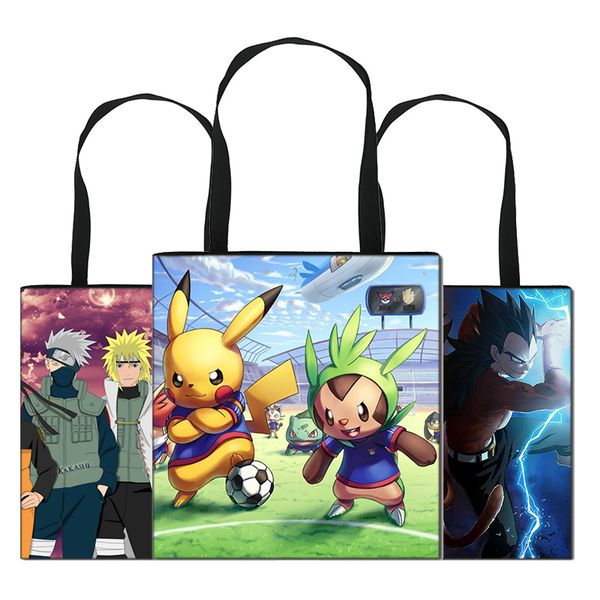 

anime character women's tote bag large beach handbags reusable shopping bags eco foldable ladies shopper bag printed m2