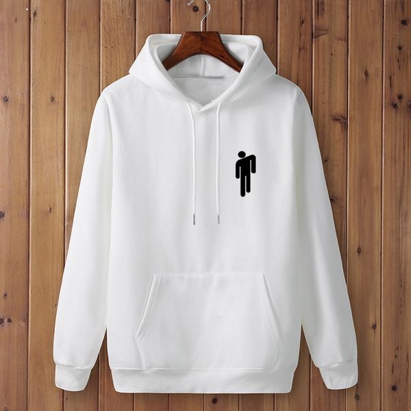 

billie eilish pocket fashion printed hoodies men long sleeve hooded sweatshirts 2020 casual trendy streetwear hoodies, Black
