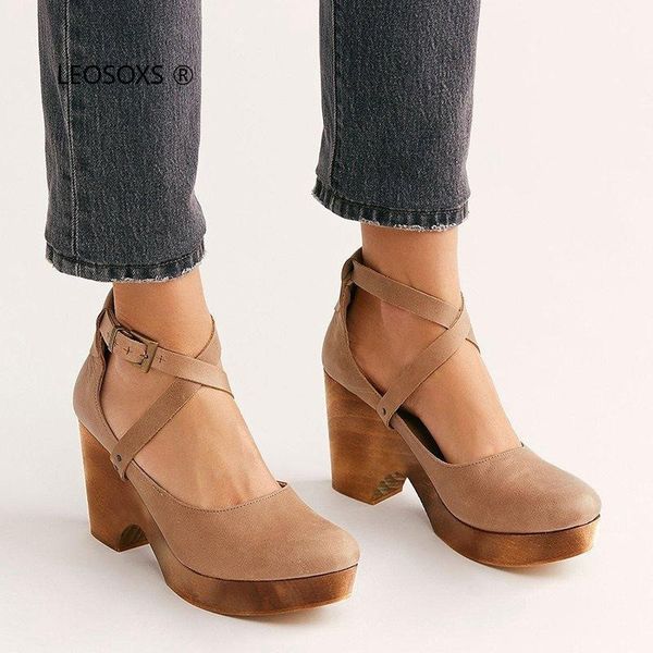 

women's shoes fashion flat wedge head buckle toes belt shoes elegant ankle, cool 34-43 sized yard, Black