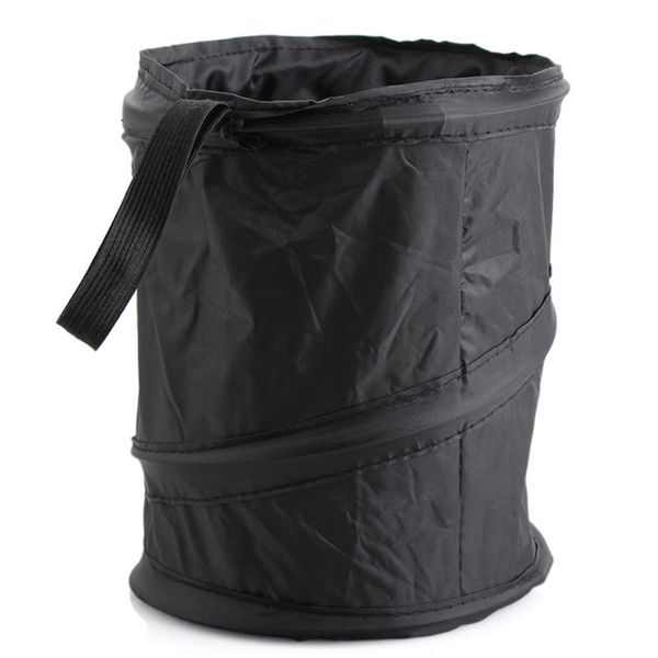 

new folding car trash can hanging bag back storage bag no printed black car trash can sundries storage auto accessories