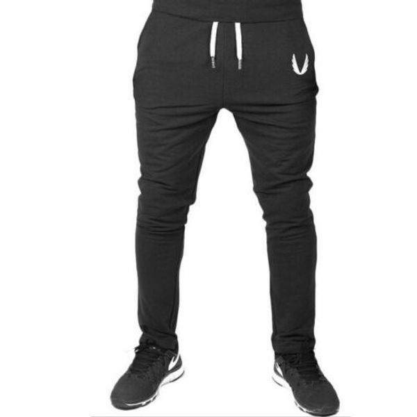 

simple stylish men autumn casual sport gym slim fit trousers running joggers gym sweat long pants male casual pencil pants m-xxl, Black