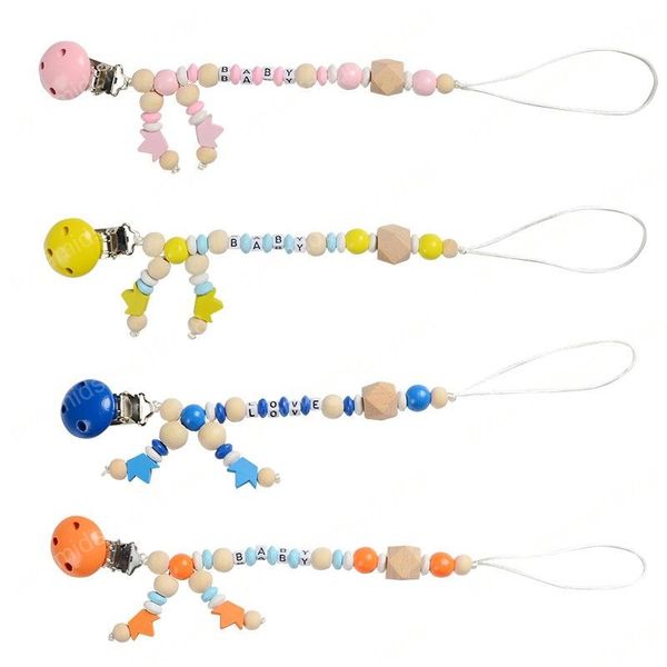 

diy baby pacifier clip chain wooden pacifier clips holder chupetas soother pacifier clips leash strap nipple holder infant feeding