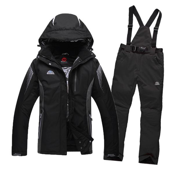 

2016 men's ski suit waterproof windproof ski jacket + trousers thicken warm clothing pants men snowboard mountaine