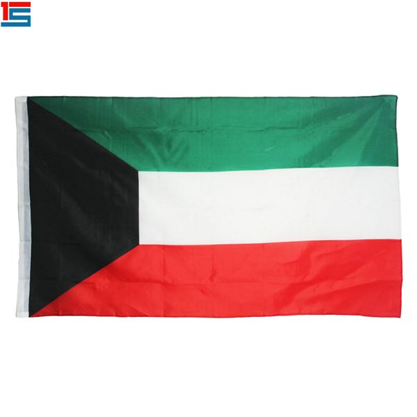

digital printing kuwait flag 90 x 150 cm polyester national country flag banner with two grommets
