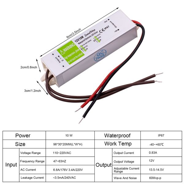 

led driver transformer 10w светодиодная лента блок питания 110 в до 12 в драйвер лампы для светодиодных фонарей в сша