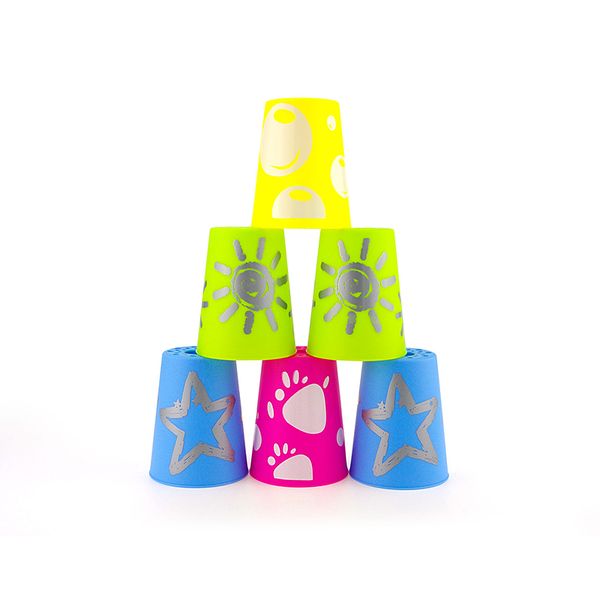 

kindergarten children's special flying saucer cup set quick-stack children's educational desktoy gift