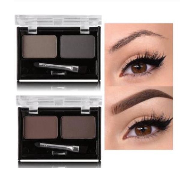 

5 set/lot double color eyebrow powder makeup palette natural brown eye brow enhancers 3d eye brows shadow cake beauty kit with brush