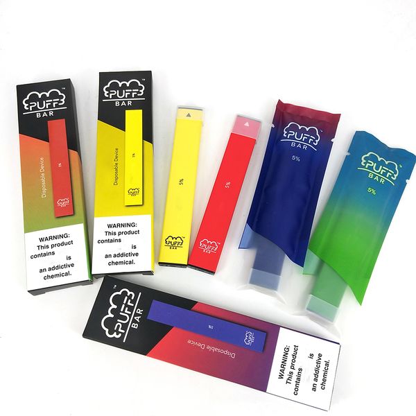 

Популярные в США Puff Бар Одноразовые устройства Pod Empty E сиг Starter Kit 280mAh батареи Vape Pen против EON Posh vgod одноразовые ручки