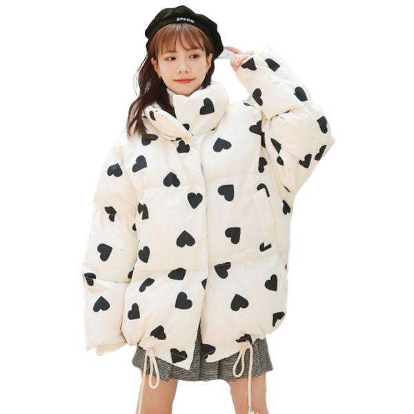 

dames jassen winter jacket women parka lovely sweet youthful ukraine manteau femme hiver harajuku loose bread long coat, Black