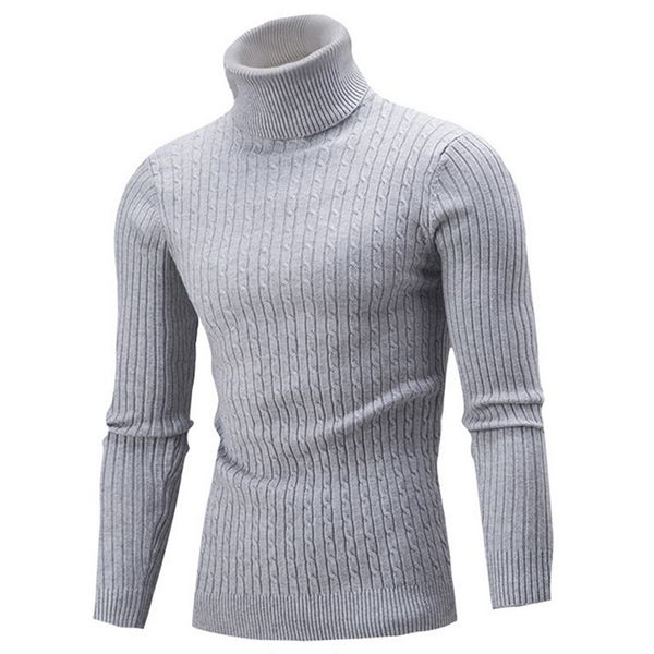 

men's turtleneck sweaters warm high collor turtleneck knit sweater casual long sleeve homme male pullover, White;black