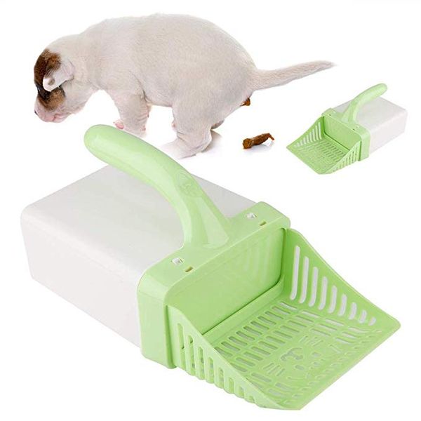 

cat litter shovel pet cat litter sifter hollow neater scooper cat sand cleaning scoop with 15pcs waste bags