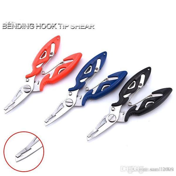 

wholesale fishing plier steel tackle lure hook remover line cutter fishing scissors outdoor activities abs handle 2cr13 material