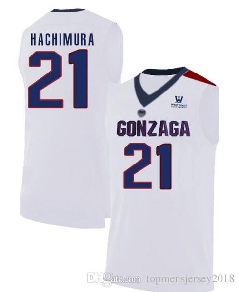 

ncaa white gonzaga bulldogs 21 rui hachimura jersey mens college basketball wears stitched logos size s, Black