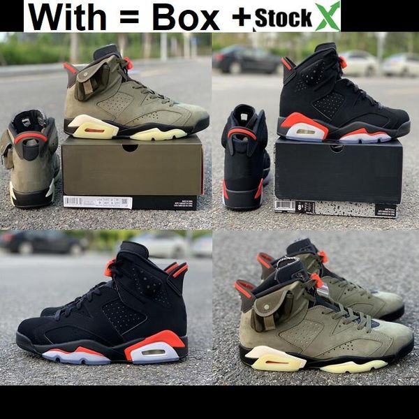

ts x 6 medium olive 6s black infrared 6s 2019 cactus jack green men basketball shoes with box sneakers dream it do it