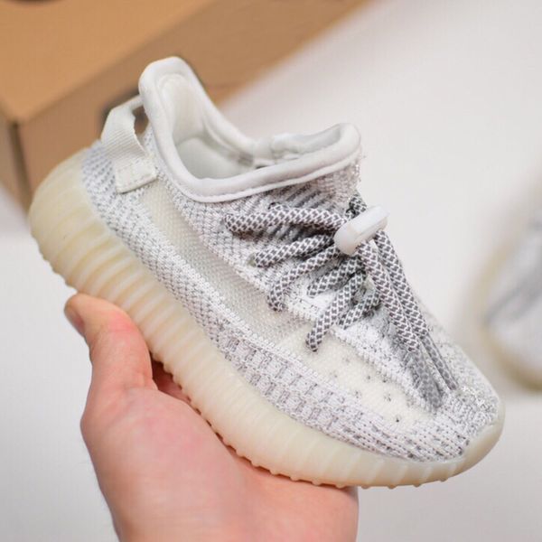 

2020 v2 desinger kids running shoes children outdoor sneakers boy & girl trainer baby shoes sports toddler calzado para white volt, Black