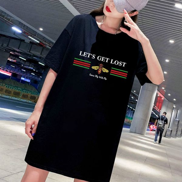 

designer dresses for women summer fashion womens luxury letter printed short sleeve dress womens brand crew neck casual dress new, Black;gray