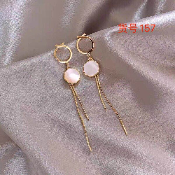 

fashion earrings with white jewels one set include three pairs debutante eardrop good temperam for young ladies for wholesale, Golden