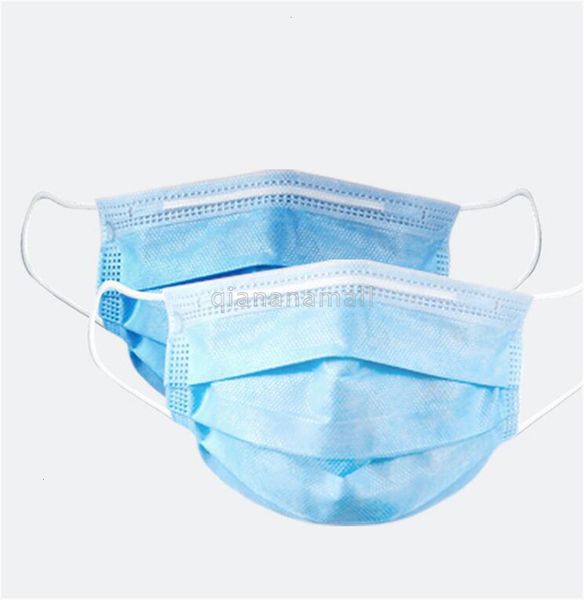 

3 mouth mask layer disposable face masks with earloops cover dust 50pcs filter droplets particulates home outdoor use n54 cti9