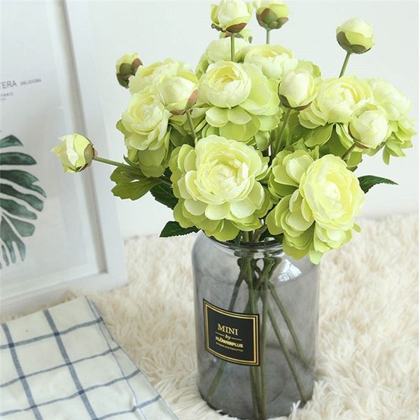 

1pcs ins nordic artificial ranunculus asiaticus flowers for wedding decoration party home decoration fake flower land lotus