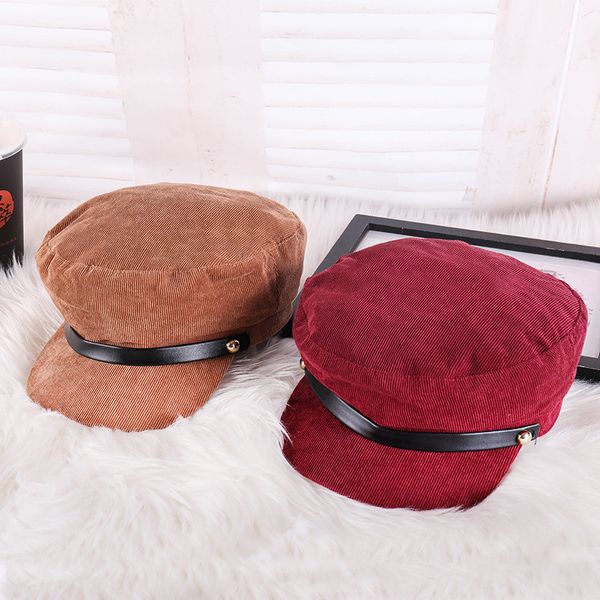 

2019 autumn winter new fashion women casual warm female british style painter bonnet hats woolen caps hats classic berets, Blue;gray