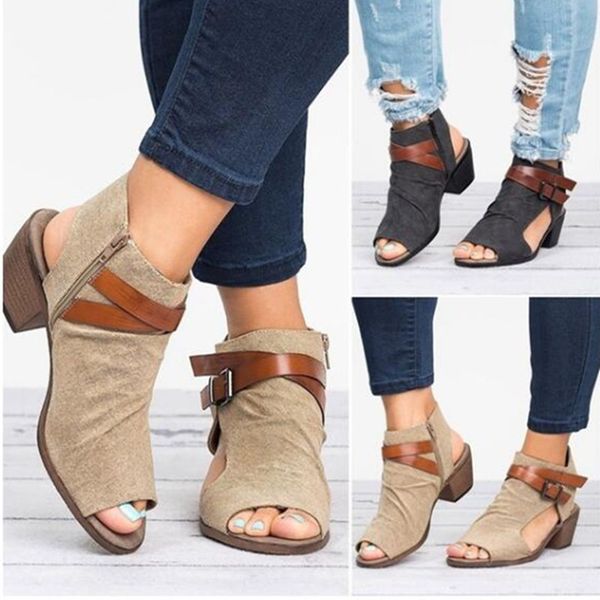 

dress shoes 2021 summer wome sandals women's open toe casual rome plus size 35-43 ladies, Black