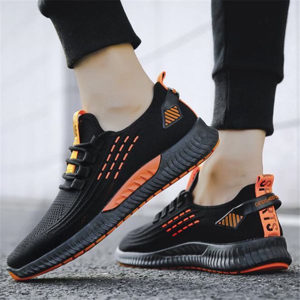 

designer spring and autumn new wild casual fashion men's shoes comfortable men's sneakers shoes zapatos de hombre men, Black