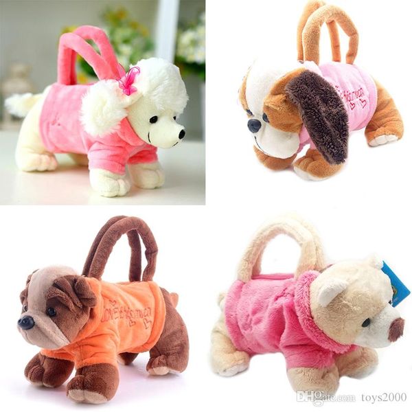 2019 presentes de Ano Novo crianças Bolsas Plush dos desenhos animados Cães para o titular crianças Coin 3D Poodle Brinquedos Schnauzer Brinquedos para Crianças Meninas