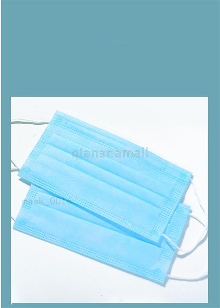 

dhl s 1pcs бесплатная доставка на складе 3 слойный голубой одноразовая маска пыле нетканые лица рот маски дыхательные защитная крышка маски