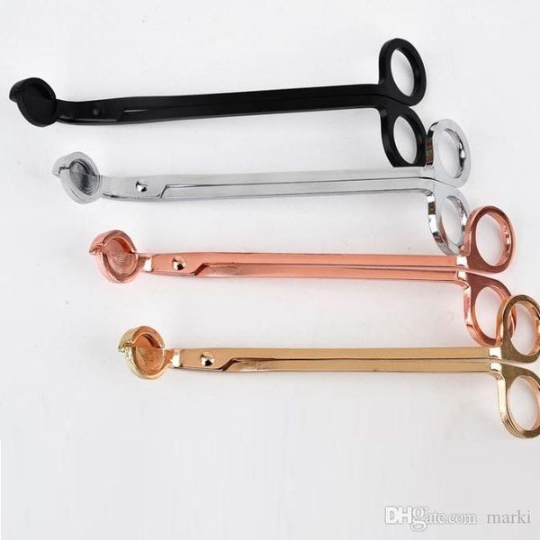

new marki 18*6cm stainless steel candle wick trimmer oil lamp trim scissor tijera tesoura cutter snuffer tool hook clipper wn007a 120pc