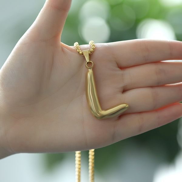 

a-z fashion personalized letter alphabet pendant necklace gold color chain initial bib necklaces charms for women jewelry bff, Silver