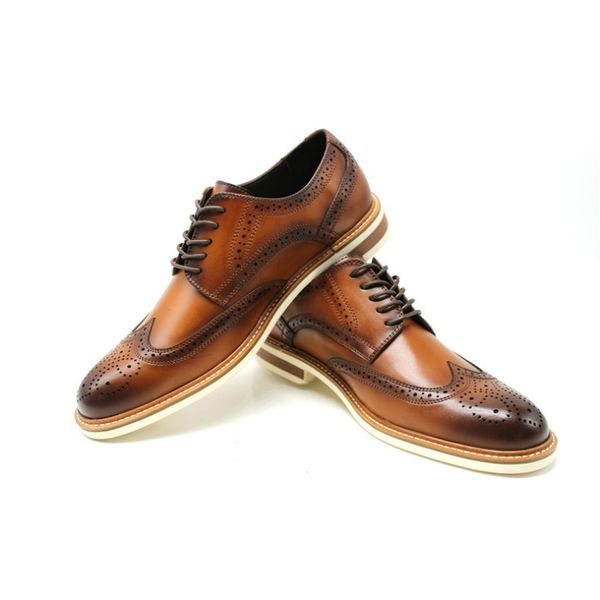 

мужчины моды роскошь свадьба платье комфортно обувь из натуральной кожи броги джентльмен баллок кроссовки måns обувь, Black