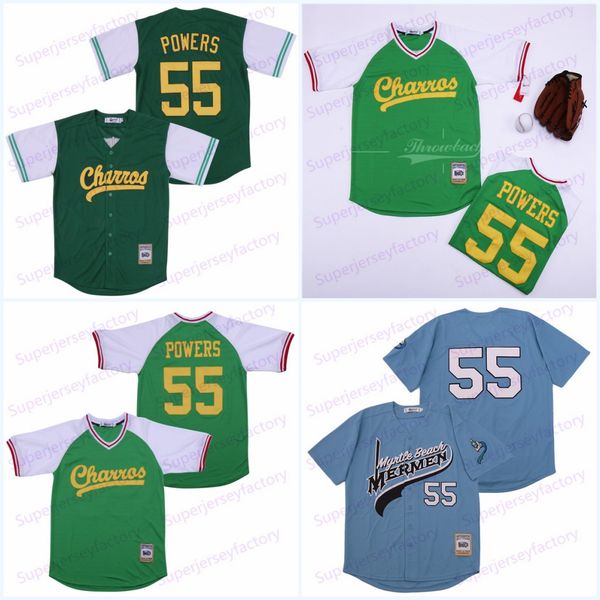 

mens kenny powers #55 eastbound and down mexican charros movie baseball jersey green blue stitched jerseys shirts fast shipping, Blue;black