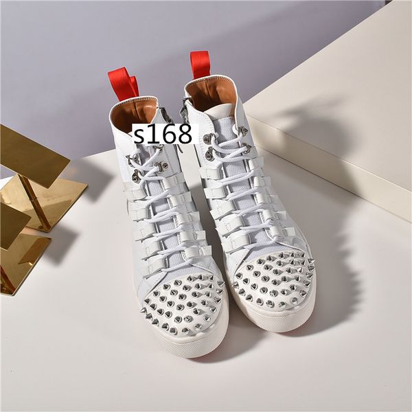 

donna flat casual shoes men's red bottoms women's shoes rivets spiky socks primary studs flat shoes5, Black