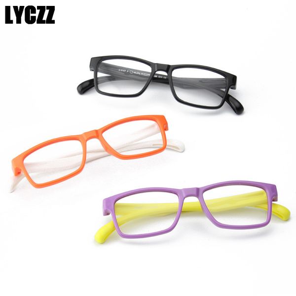 

lyczz elegant kids optical vintage spectacle frames children eyewear boys girls myopia eyeglasses clear lens glasses, Black