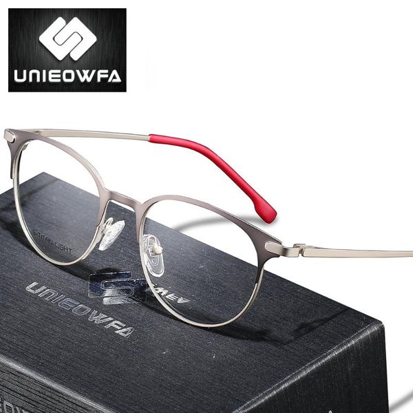 

titanium alloy retro round glasses frame men optical prescription eyeglasses frame women clear myopia vintage spectacles, Black