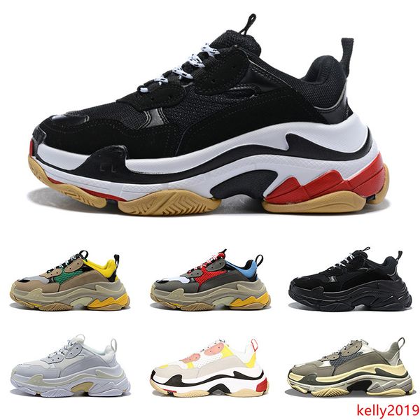 

wholesale paris 17fw triple s casual dad shoes men women black red white green pink tennis increasing sneakers sports size 36-45