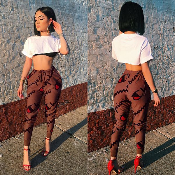 

good quality letters printed sport pants women brand designer clothing long trousers fashion outfit jogger sportswear dhl, Blue