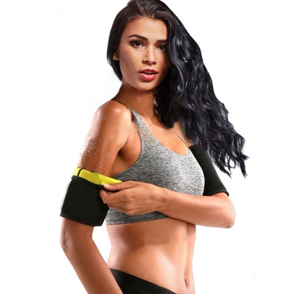 

sell arm fat burnning arm slimmer reduce sauna sweat neoprene shapewear body shaper for women weight loss running warmer, Black