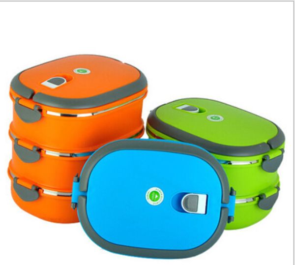 

sales wholesales stainless steel portable insulated lunch box one or two layers of lunch box sealed anti-overflow music