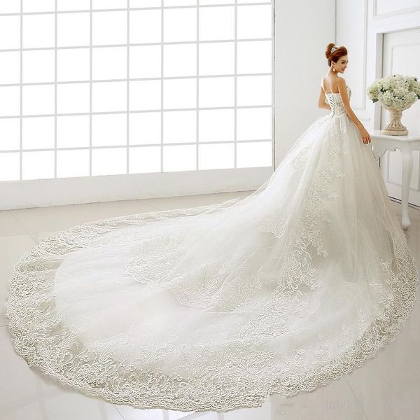 

2019 Новый Vestidos De Novia Милая без рукавов длиной до пола, длинные свадебные платья, зашнуровать собор щетка поезд Русалка труба платья