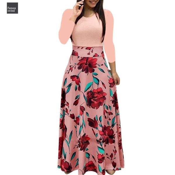 

европейское платье американский новый стиль casual осень печати длинные рукава o шеи повседневный похудение элегантный дизайн одежды партии, Black;gray